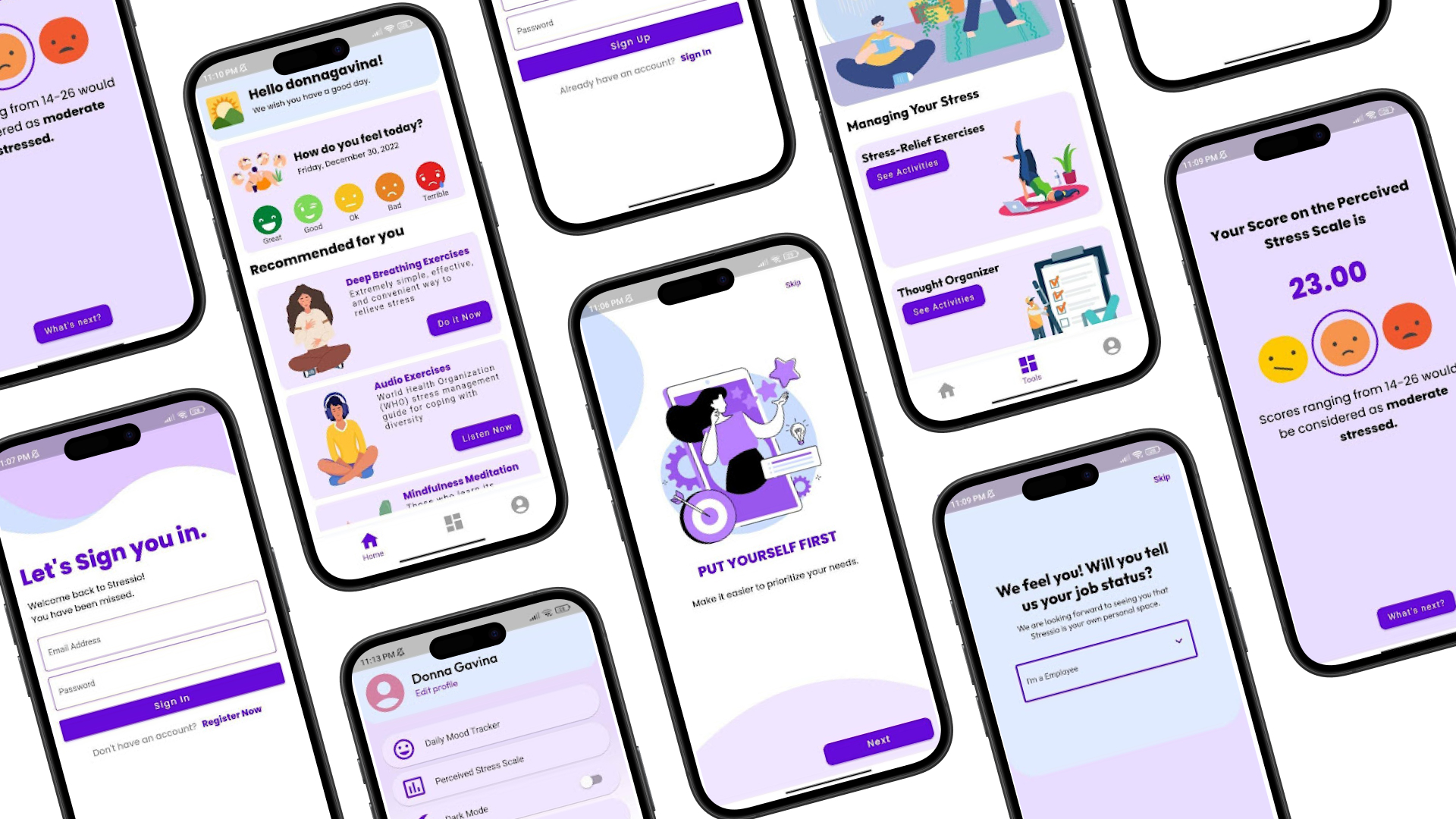 Stressio: A Self-Care Mobile Application